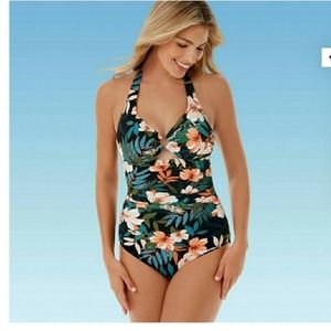 Floral Halter Dreamsuit One-Piece Swimsuit